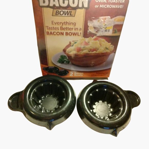 Perfect Bacon Bread Bowl Make Edible Bowls Microwave Oven Toaster Mold - Picture 1 of 6